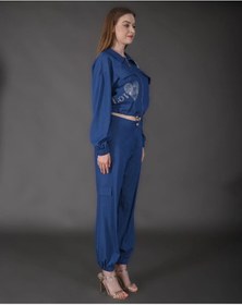 Resim Modatalika Kadın Yeni Sezon Denim Ceket Taş Detaylı Pantolon Spo 001 