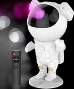 Resim Techno Stock Astronot Bluetooth Hoparlör Gökyüzü Projektör Gece Lambası 