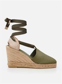 Resim Su Espadril Ramblas Haki Kadın Dolgu Topuklu Espadril 