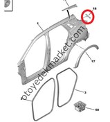 Resim Opel Grandland X (2017-2021) Sol Arka Kapı Çıtası (Orijinal) 