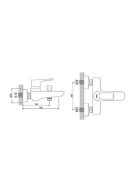 Resim Newarc Power Banyo Bataryası 881511 Krom 