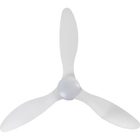 Resim Beyaz LED Işıklı Tavan Vantilatörü – Iskandinav Tarz, Uzaktan Kumandalı, Zamanlayıcılı 