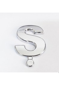 Resim Periboia Ş Harfi Villa Tipi Krom Yapışkanlı 9 Cm Harf 