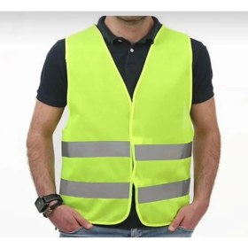 Resim Ikaz Yeleği Fosforlu 5 cm Reflektörlü Sarı Görevli Işçi Güvenlik Yeleği 