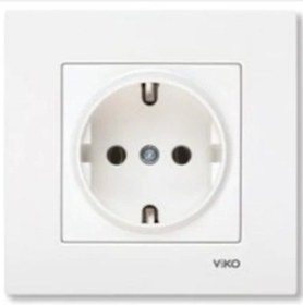 Resim Viko Karre Topraklı Priz + Çerçeve 