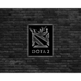 Resim Dota 2 Led Işıklı Ahşap Tablo 