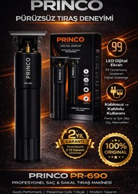 Resim Princo ŞARJLI SAÇ SAKAL TIRAŞ MAKİNASI PR-690 SİYAH 