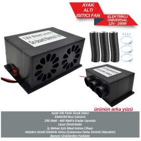 Resim Drs Tuning ELEKTRİKLİ FANLI ISITICI AYAK ALTI 12V 250W 