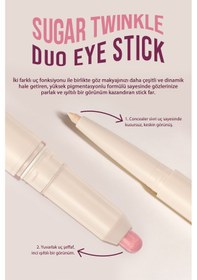 Resim Çift Taraflı Kapatıcı Ve Işıltılı Kalem Far Perıpera Sugar Twinkle Duo Eye Stick 05 Frozen Pink 05 