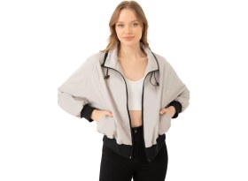 Resim First Stops Spor Kadın Dik Yaka Su ve Rüzgar Geçirmez Oversize Crop Mevsimlik Yağmurluk Rüzgarlık 