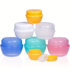 Resim 10 Adet Mantar Şekilli Kozmetik Yeniden Doldurulabilir Kaplar - 5g İç Astarlı Boş Kavanozlar (Ruj, Krema, Lotion, Dudak Peelingi, Göz Farı ve Makyaj Seyahat İhtiyaçları için) 