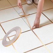Resim ® 50 Metre Fayans Arası Şerit Dekoratif Yapışkan Renkli Dekor Su Geçirmez Sızdırmaz Altın Bant 