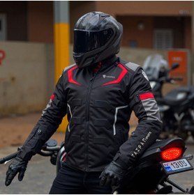 Resim TAIPAN SPORTS Motorcu Montu Omuz Dirsek Ve Sırt Korumalı Rüzgar Geçirmez Suya Dayanıklı Cordura 600d Kumaş 