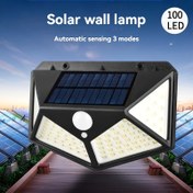 Resim 2/4/6 Güneş Enerjili 100 LED Duvar Lambaları, Güvenlik Lambaları, Acil Durum Lambaları Hareket Sensörleriyle, 3 Mod, 270º Aydınlatma Aralığı ve Kablosuz Kurulum Özelliklerine Sahip, Dış Mekanlar, Bahçeler, Çitler, Güverte, Garajlar ve Yol Aydınlatması için Uygun. 