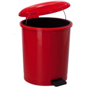 Resim Safell Pedallı Çöp Kovası 40 Litre - Kova İçinde Yedek Kova Kırmızı 