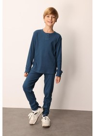 Resim Mayoral Pueril Çocuk Fitilli Pijama Takımı - Pueril - İndigo - 8 Yaş - 9999-indigo-8 Yaş 