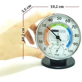 Resim Braventa Collection Masaüstü Renkli Analog Termometre Higrometre, Beyaz 