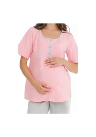 Resim Parlingerie Hamile Lohusa Pijama Takımı Pembe-gri 