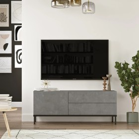 Resim Robin Home Diego Tv Ünitesi Tv Sehpası Metal Ayaklı 120CM Beton-Siyah Dg5-Rl 