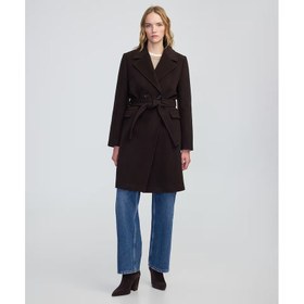 Resim İpekyol Kuşaklı Kaşe Kadın Kaban (IW6250008035) 