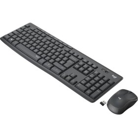 Resim logitech MK295 Kablosuz İngilizce Klavye Mouse Set Siyah 