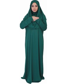 Resim Zehranaz Namaz Elbisesi Kabe Yeşili Fermuarsız Namaz Elbisesi Çok Renkli 