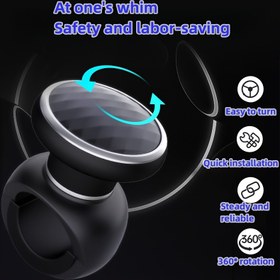 Resim 1PC Direksiyon Simidi Gücü Top Kolu, Kauçuk Malzeme, Kolay Tutma Spinner Knop, Hızlı Kurulum, 360° Döndürme, Tek Elle Operasyon, Güvenli Sürüş Yardımcısı 