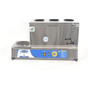 Resim Çay Kazanı Şamandralı 40 L Üç Demlikli Elektrikli Pleytli 