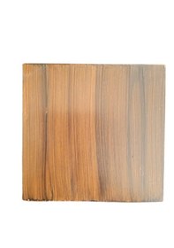 Resim El Yapımı Eskitme Ahşap 6'lı Bardak Altlığı Seti Kahverengi 