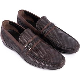 Resim Kahverengi Deri Erkek Loafer Ayakkabı -3147-kahverengi Kahverengi 