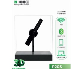 Resim Holobox P20 Slim 3D Kabinli Hologram Fan 