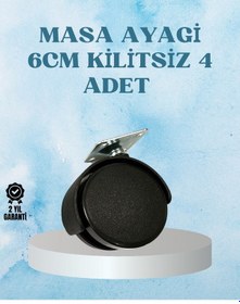 Resim Gld-spt- Kilitsiz Mobilya Tekerleği 6 Cm 4 Adet Dalı Tasarım 