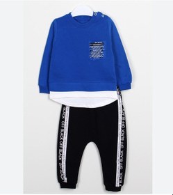 Resim Erkek Bebek Bebek Takım 2'li mavi 