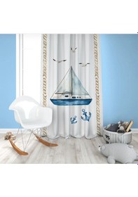 Resim Halat Gemici Çocuk Odası Fon Perde Tek Kanat 