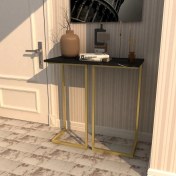 Resim Sürtaş Twin Dresuar Siyah (Metal Rengi Gold) 