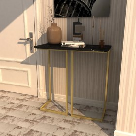 Resim Sürtaş Twin Dresuar Siyah (Metal Rengi Gold) 