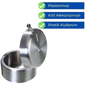 Resim Mulpex Paslanmaz İçten Çekmeli Tuvalet Kağıdı Dispenseri-Kilitli 