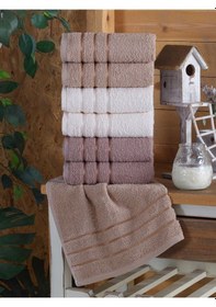 Resim Three Line El Ve Yüz Havlu Seti Çok Renkli 