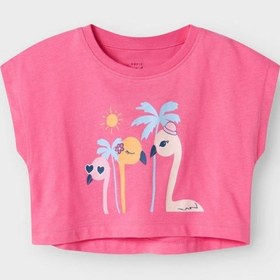 Resim Name It Nmfvıima Capsl Kız Çocuk Crop T-shirt 13228148 Pembe 