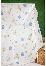 Resim Organik Pamuk Çift Kat Müslin Battaniye 