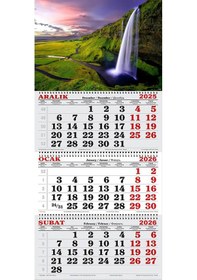 Resim 2026 Yılı Gemici Takvimi- Seljalandsfoss Şelalesi İzlanda 