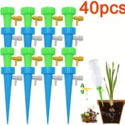 Resim 20/40-Paket Ayarlanabilir Akış Kontrol Valfleri, Polipropilen, Bitki Damlama Sulama için, PP Kendi Kendine Sulama Spikesi İç Mekan Bitkileri ve Tatil Sulama için, Evrensel Şişe Adaptörü Damlama Sistemi, Saksı Bitkileri için Su Tasarrufu Bahçe Araçları 