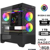Resim GAMELİNE Pro x11 Ryzen 5 5500 32GB RAM 1TB M.2 Nvme RX580 8GB Oyuncu Masaüstü Bilgisayar 