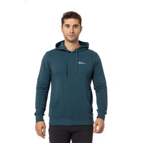Resim JACK WOLFSKIN ERKEK SWEATSHIRT Tommy Hoody Yeşil Kapüşonlu 