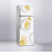 Resim Buzdolabı Sticker Kaplama Dolap Kaplama Etiketi 3D Altın Yaprak 