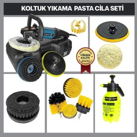 Resim Proxtech Profesyonel 6 Kademeli Devirli Koltuk Halı Yıkama Pasta Cila Polisaj Makinesi Ful Set Güçlü ve Hafif Tasarım 