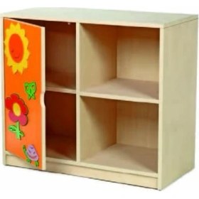 Resim Edutoys Figürlü Dolap 2 Bölmeli 1 Kapaklı 