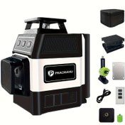 Resim PRACMANU Mini 12 Hatlı Lazer Seviyesi - Yüksek Hassasiyet, Yeşil & Kızılötesi Işık, USB Şarj Edilebilir, Tripod Standı & Montaj Braketi ile, Duvar & Zemin Ölçümü için İdeal, Taşınabilir Değil, Plastik/Bakır/Alüminyum 