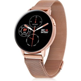 Resim 44 mm Woom Watch - Ios Android S20 Rose Gold Akıllı Saat Nabız Adım Uyku Tansiyon Ekg Yok Yok Rose 