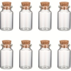 Resim 10 Adet Şeffaf Cam Kavanozlar Mantar Tıpalarıyla - Yuvarlak Klasik Tasarım, Düğün Hediyeleri, Tatil Dekorasyonu, Ev Depolama ve El İşi Projeleri İçin Sadece Elde Yıkanır, PVC İçermez | Klasik Cam Kavanozlar | Ürün Detayları ve Sağlanan Rehberler Gösterisine Göre Bu Kavanozlar Düğünler, Bayramlar ve El İşleri Projeleri Gibi Çeşitli Etkinlikler İçin İdealdir, Zarif ve Basit Tasarımlarıyla Çok Amaçlı Kullanıma Uygun 